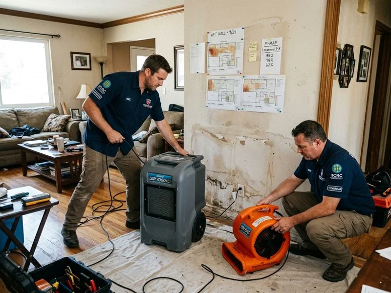 IICRC-certified restoration crew at work in a Greater Los Angeles home